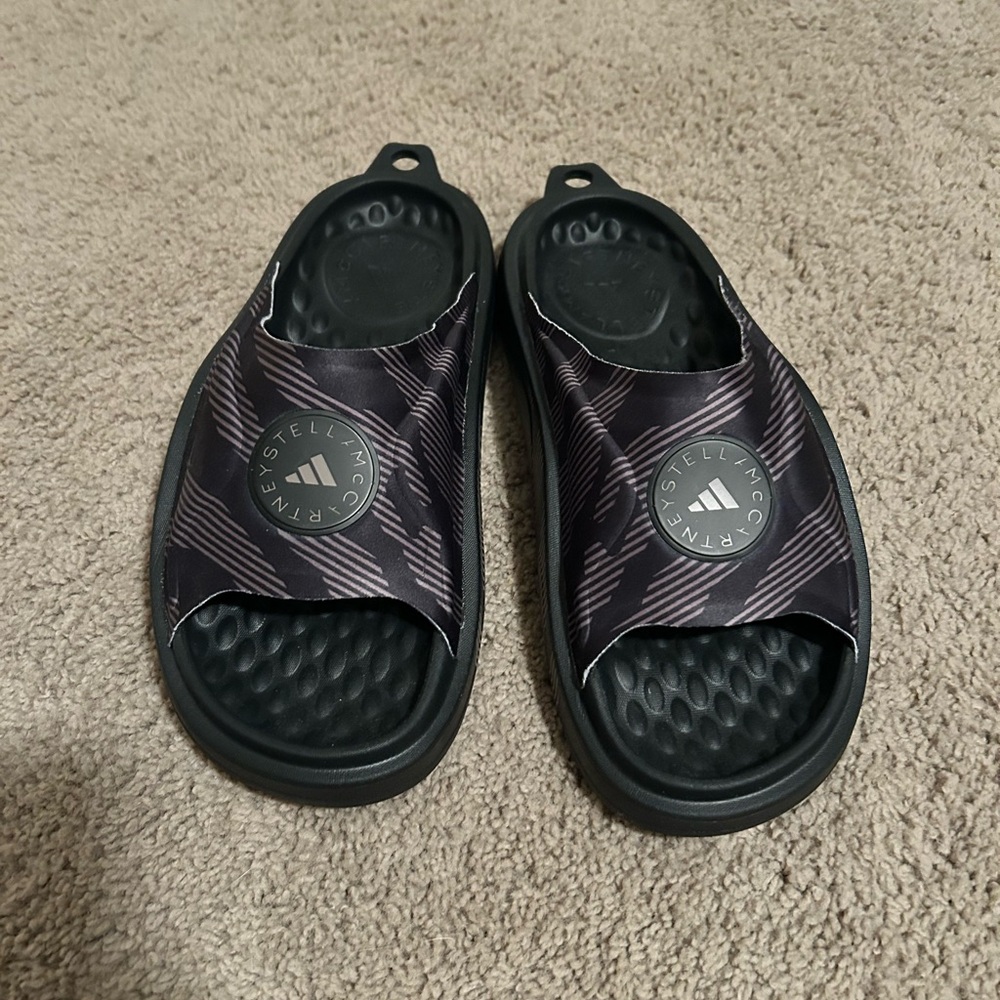 Adidas Black Comfort Slides by Stella McCartney NWOT